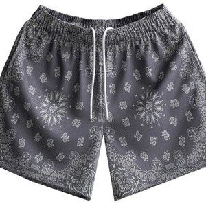 Bravest Studios Paisley Gray Mesh Shorts – XL